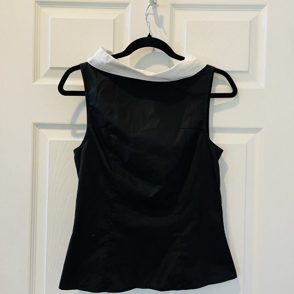 New! Smack Parlour Wm’s Boat Neck Button Back 60s Mod Black And White Sz Small